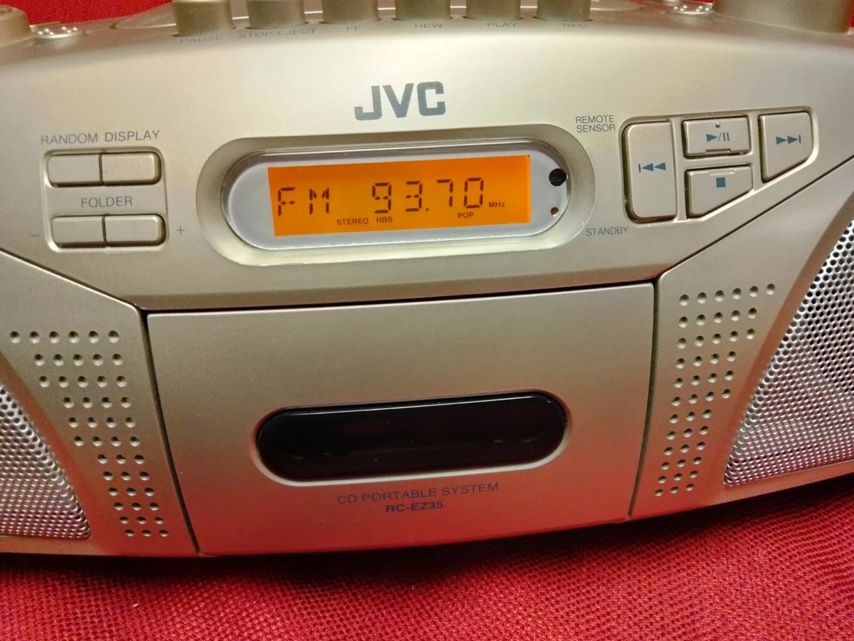 JVC FM Radio, CD & Cassette Player, RC-EZ35S, Tested Works Great.