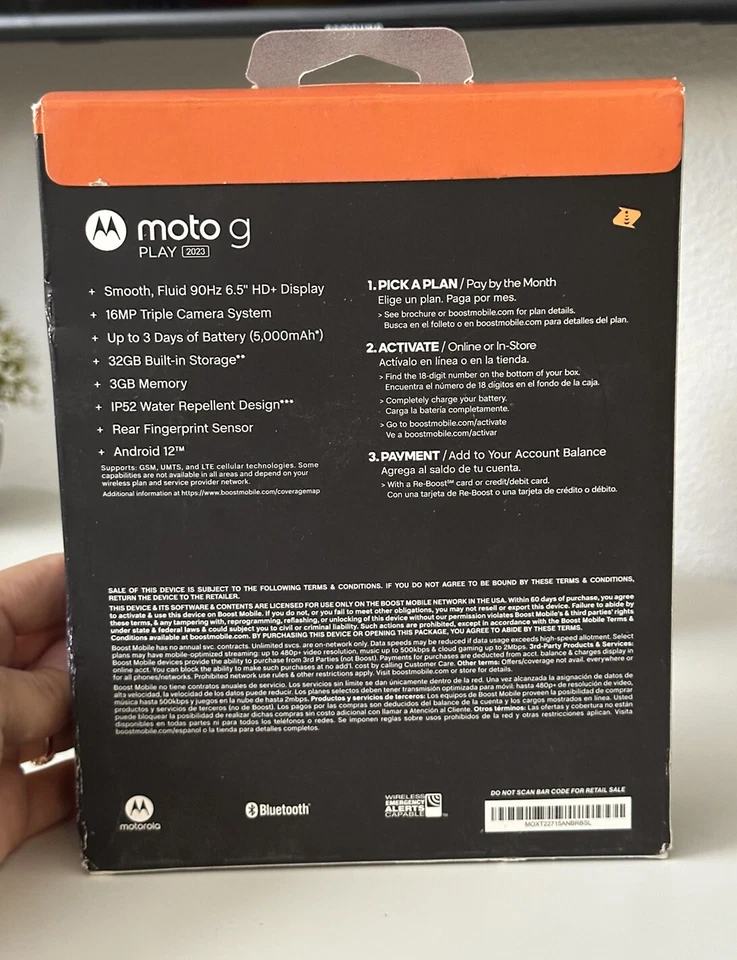 Motorola Moto G - 32 GB - Blue (Boost Mobile) (Single SIM) - Image 2 of 2