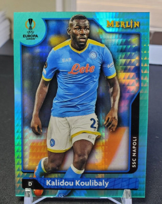 2021-22 Topps Merlin Chrome UEFA League Kalidou Koulibaly #73 Aqua Refractor