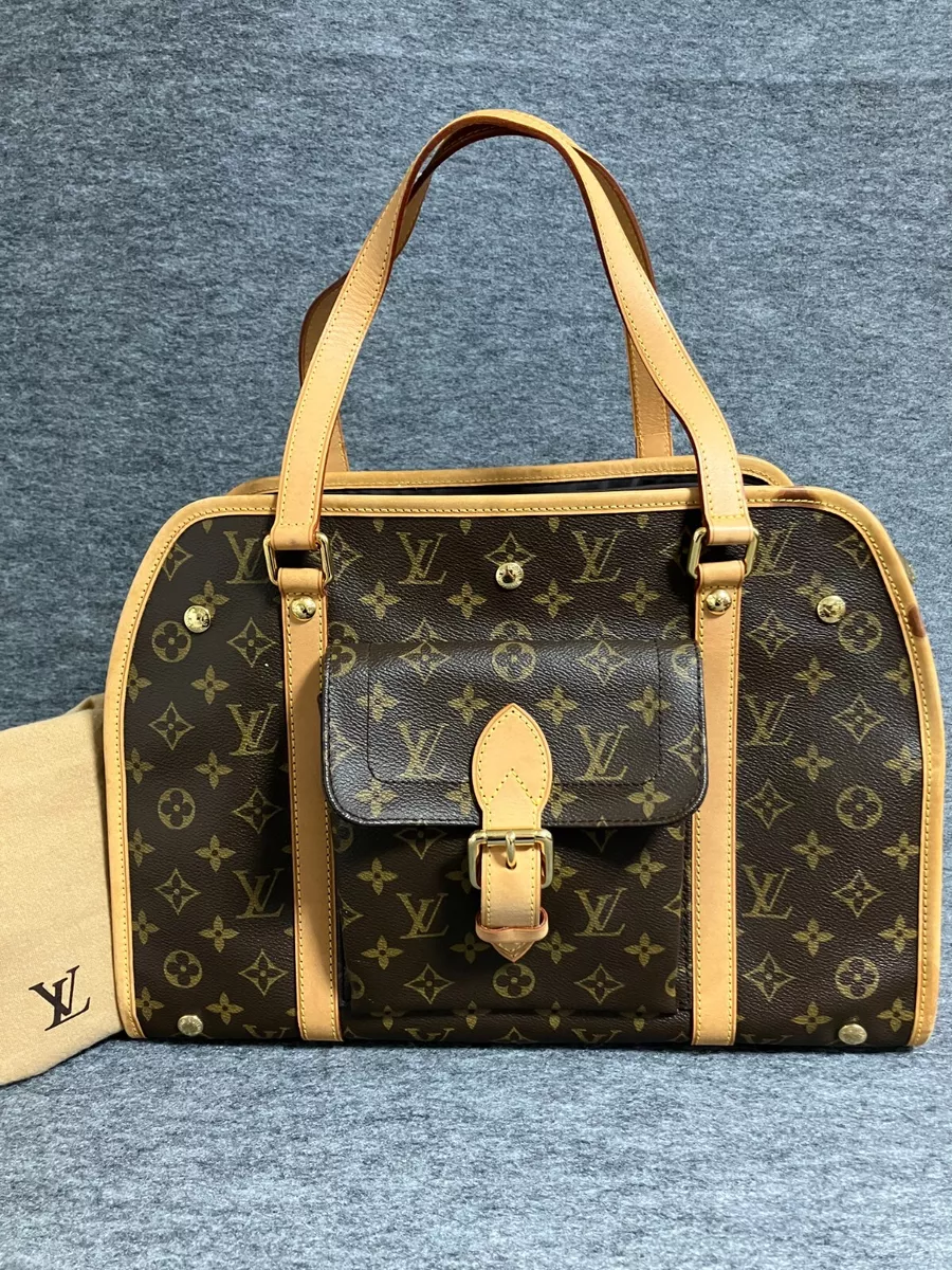 Louis Vuitton Never Full (turned into dog carrier)