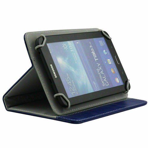 Custodia supporto pelle folio modello universale per tablet Android 7" 8" 10,1" - Foto 18 di 98