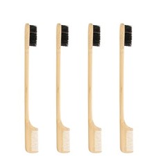 Customize Logo-Bamboo eyebrow comb makeup brush Dyeing comb,baking oil comb