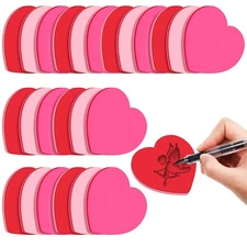 BBTO 720 Sheets Heart Shaped Sticky Notes Valentine's Day Sticky Memo Funny S...