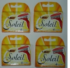 16 BIC Soleil Blades Cartridges Shaver Refills Fit Schick Quattro Razor 4 Quatro