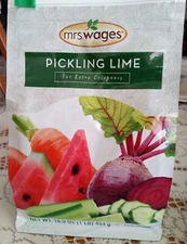 Mrs. Wages Pickling Lime 1-Pound Resealable Bag Premium quality Crispness Flavor