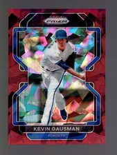 2022 PRIZM BURGUNDY CRACKED ICE #135 KEVIN GAUSMAN 1/25 TORONTO BLUE JAYS