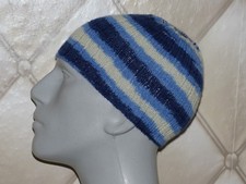 New Winter Chunky Knit Ski Beanie Hat Wool Light Dark Blue Casual New