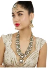 Indian Designer Gold Plated Bollywood Long Necklace Jhumka Earrings Jewelry Set