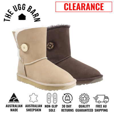 CLEARANCE | UGG Boots Short Button | Australian Made A-Grade Sheepskin Men Women