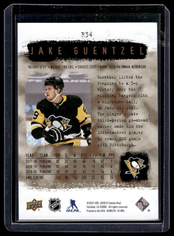 2020-21 SP Authentic 2000-01 Retro Spectrum Jake Guentzel 093/100 #R34 - Image 2 of 2