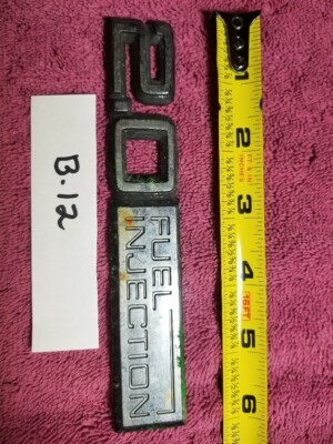 Ford Fuel Injection Emblems Original Vintage PLASTIC Car Emblem 2.0 FUEL INJECTION | eBay