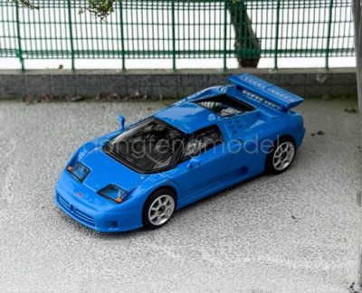 MINIGT 1:64 Scale Blue Bugatti EB110 Super Sports Diecast Metal Car Collection