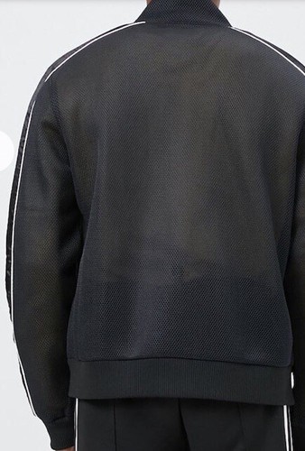 Mens Shear Mesh FunnelNeck Front Zip Jacket - NWT- sz L - Picture 3 of 5