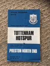 27th October 1971ProgrammeTOTTENHAM H. v Preston North End