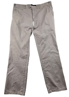 Brax Pants Men 40x34 Quantum Pima Pants Straight Feel Good Beige Work READ!