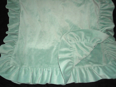E&E GREEN SMOOTH FAUX FUR COTTAGE COUNTRY (1) KING PILLOW SHAM 20 X 26