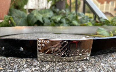 Guess Logo Ladies Belt Womens Medium Silver-Black | eBay display picture 2