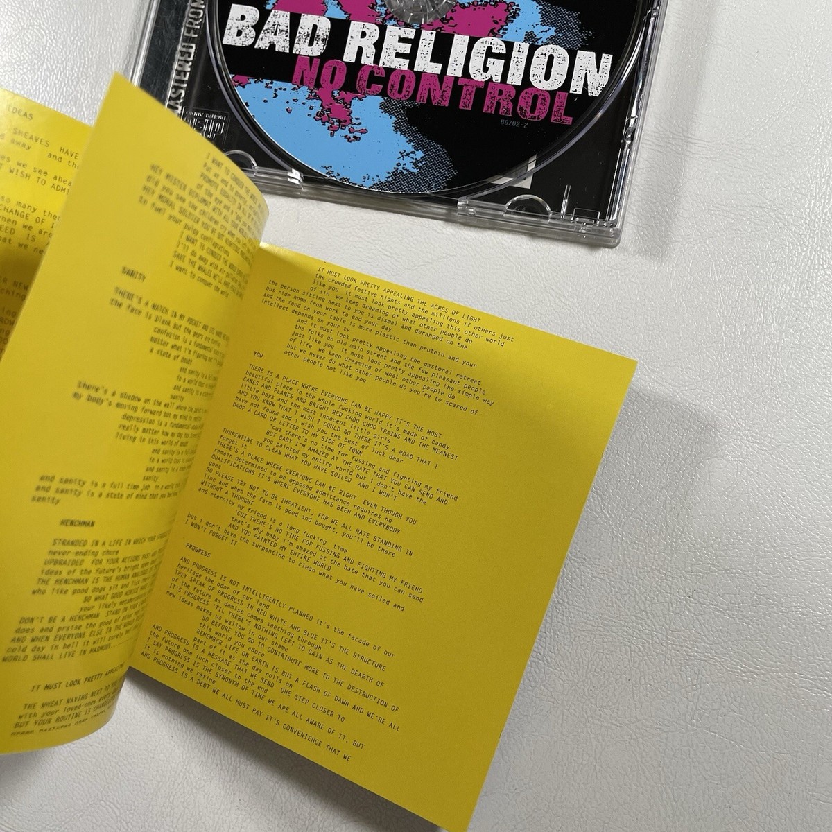 Bad Religion Cd No Control Album Remastered 2004 Epitaph Records