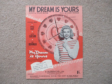 Doris Day. My Dream is Yours  from the film . Original Sheet Music.