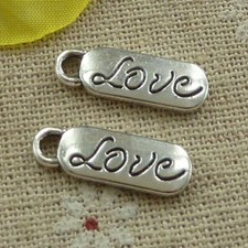 Free Ship 160 pcs tibetan silver LOVE charms 20x7mm L-4033