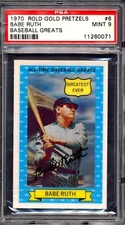 BABE RUTH 1970 Rold Gold #6 PSA 9 (one-third of Kellogg's pop, READ) Yankees HOF