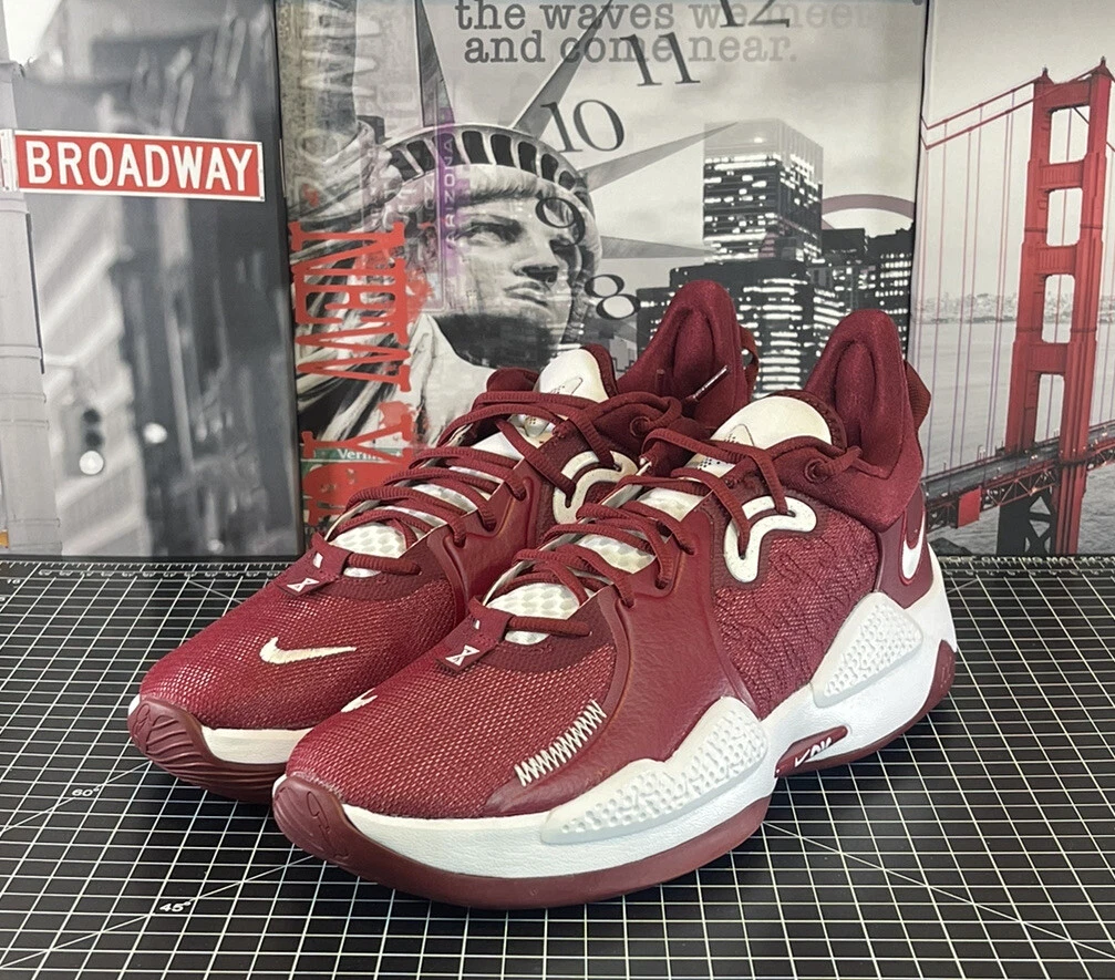 NIKE Paul George PG 5 TB Promo Basketball Shoes Mens Size 12.5 Maroon White  NEW | eBay