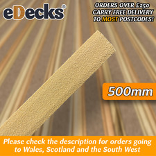 Beige Anti Slip Decking Strips 500mm Strips x 50mm Width Inc Fixings
