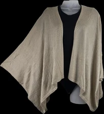 Cejon Beige Draped Wrap Shawl One Size Fits All