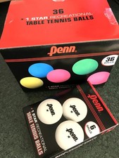 2 Boxes Sealed Never Used Table Tennis Ping Pong Balls Penn 42 Total Indoor Game