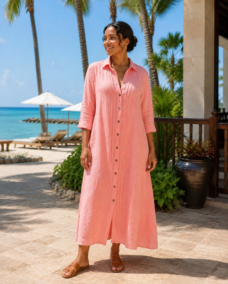 calypso st barth linen shirt dress Calypso St. Barth Linen Maxi Dresses for Women for sale