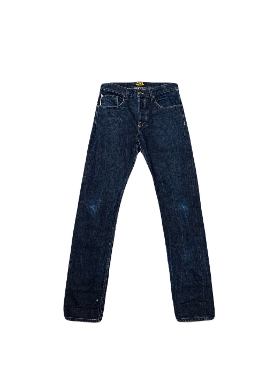 Brave Star Selvage Raw Denim Dark Wash Button Fly Jeans Mens Size