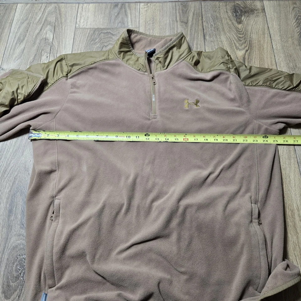 Under Armour Hombre Storm Polartec 1/4 Cremallera Camiseta Coyote Polar Jersey Talla XXL Foto 4 de 4