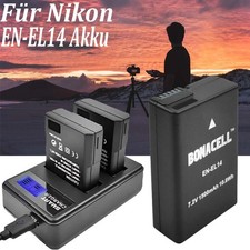 2x EN-EL14 2000mAh batteria per Nikon D3100 D3200 D3300 D5100 D5200 D5500 batteria