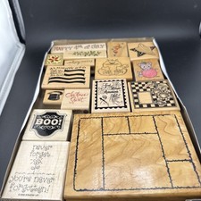 Large Lot Of 16 Great Rubber Stamps. Insects, Flowers, Cars And More