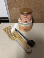 4pc Shea Moisture Coconut Hibiscus Curl Enhancing Smoothie Edge Oil, Comb Br