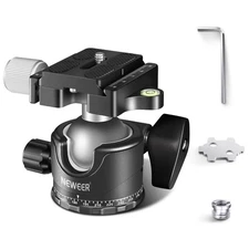 NEEWER GM36D Ball Head - 33lb Load, Arca QR, 1/4" Screw