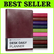 Elegant Daily Calendar Planner 2026 - Acadia Burgundy