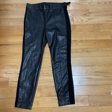 Talbots Womens Faux Leather Pant Size 8 Inseam 27" Inseam