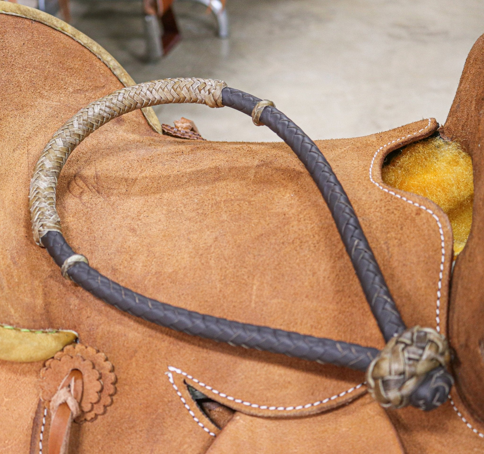 Working Bosal Cowboy 1/2" Braided Leather Rawhide Noseband