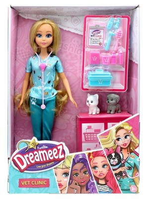 Dreameez Tierarzt Puppenspielset mit Puppe 2 Haustieren und Arztzubehoer ab 3 J