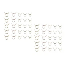  2 Count Metal Clamps Hose Fuel Injection Pipe Connection Bracket