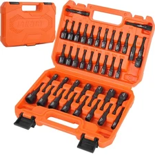 39Pcs Magnetic Nut Driver Set for Impact Drill, Metric & SAE Magnetic Impact ...