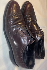 Vtg Hanover LB Sheppard 2366 Oxblood Wingtip Derby Shoe Mens 10 D/B Made in USA