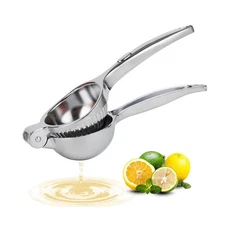 Lemon Squeezer, Heavy Duty Zinc Manual Lemon Juicer, Threaded Groove Fresh Sm...