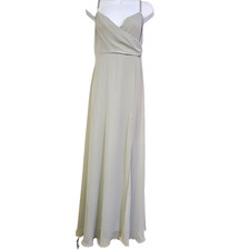Lovely Gray Chiffon Sleeveless Gown Size XL Wedding Holiday Party Event Prom