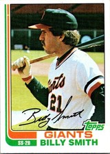 Billy Smith 1982 Topps #593 San Francisco Giants