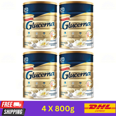 4 X Glucerna Triple Care Vanilla 800g Balanced Diabetic Meal Shake Powder