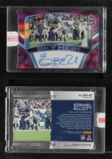 2020 Panini Spectra Sky High Signatures Neon Pink Prizm /3 Ezekiel Elliott Auto