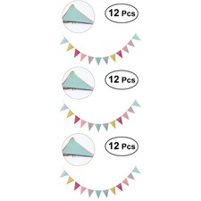  3 PCS Wiederverwendbares Geburtstagsbanner Wimpel-Banner-Flaggen