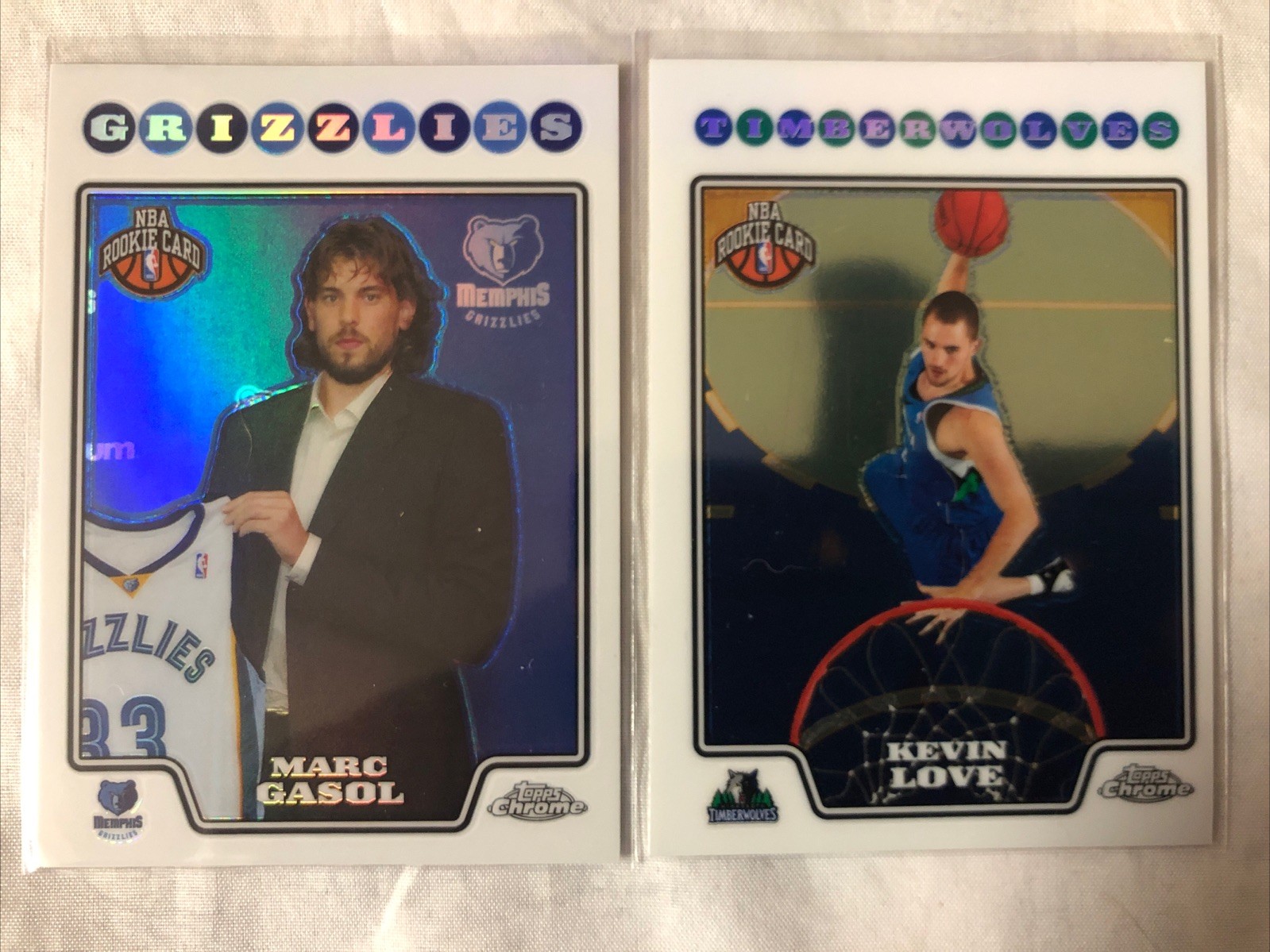 2008-09 Topps Chrome Marc Gasol Rookie Refractor Card #212 Grizzlies Bonus Love